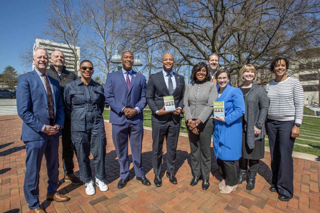 Councilwoman Rigby with Governor Moore, County Executive Ball, and County leaders