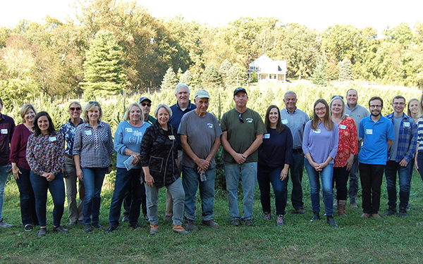 Photo of council member Deb Jung in a group photo during the Fall Farm Tour in 2021