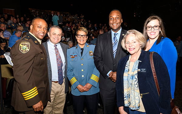 Council members photographed at the 2019 Police Awards