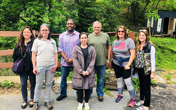 Council members photographed during the Watershed Group tour