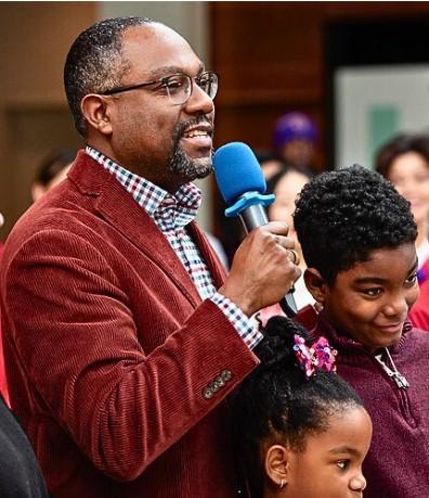 Council Member Opel Jones speaking at Lunar New Year Celebration